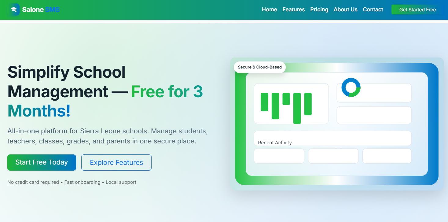 Screenshot of Salone SMS